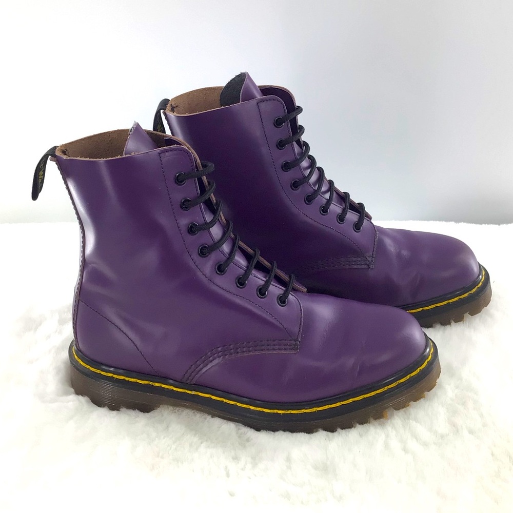 Dr. Martens Purple Leather Boot Made in England 6